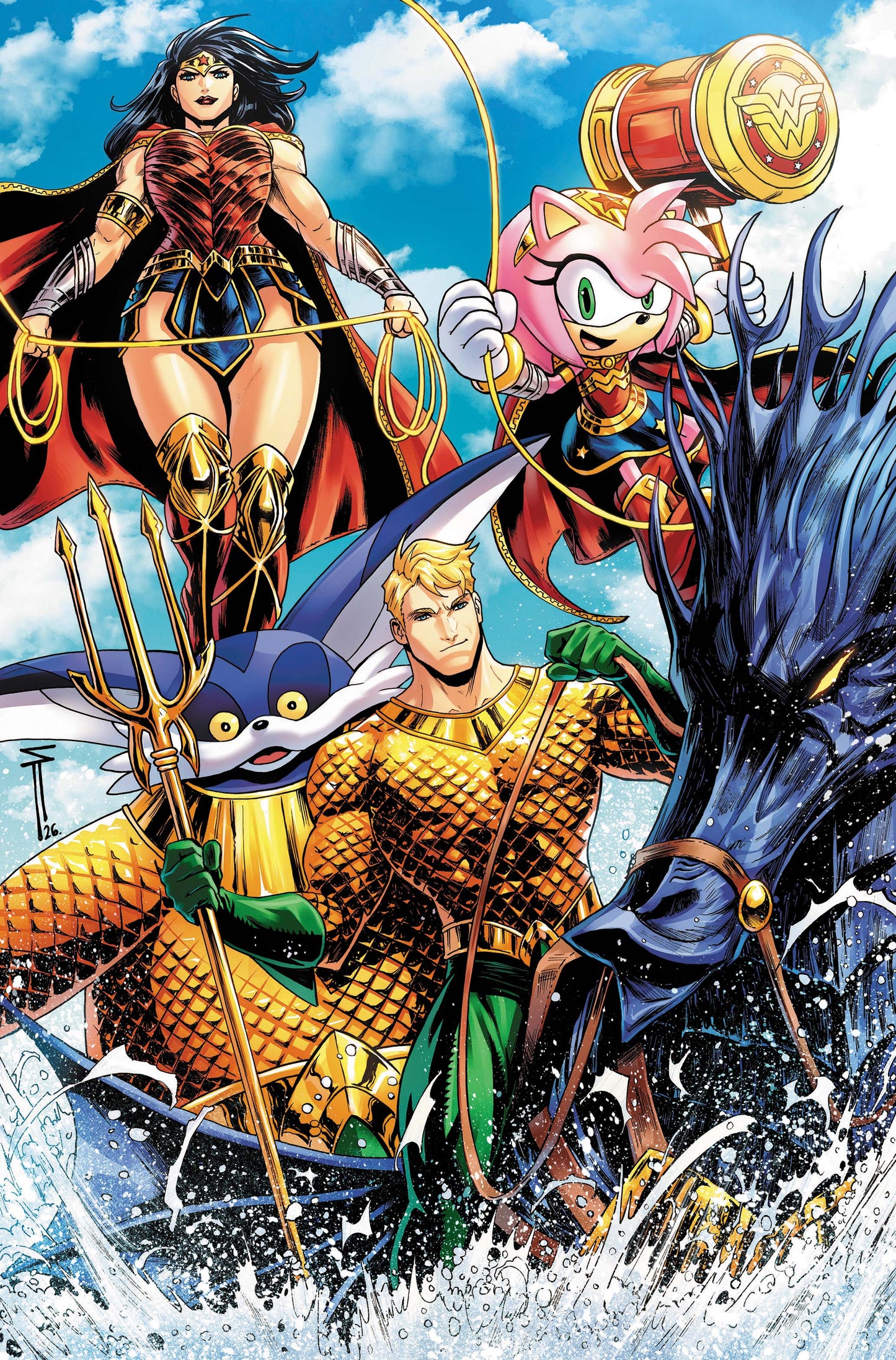 DC X SONIC THE HEDGEHOG METAL LEGION #5 (OF 5) CVR C SERG ACUNA CARD STOCK VAR