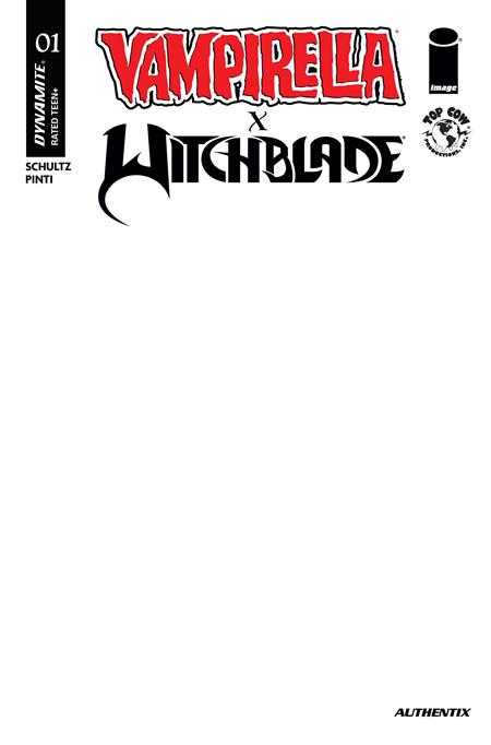 VAMPIRELLA X WITCHBLADE SPECIAL #1 (ONE SHOT) CVR F BLANK AUTHENTIX VAR
