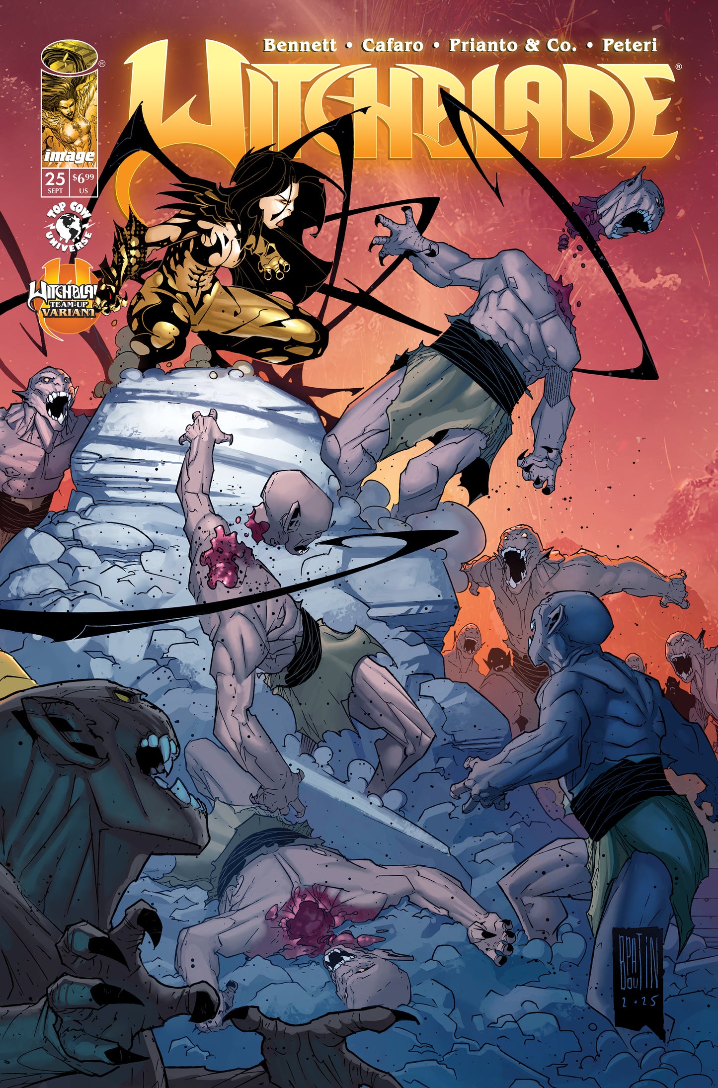 WITCHBLADE #25 CVR C PAT BOUTIN & STEVE FIRCHOW CONNECTING WITCHBLADE TEAM UP VAR