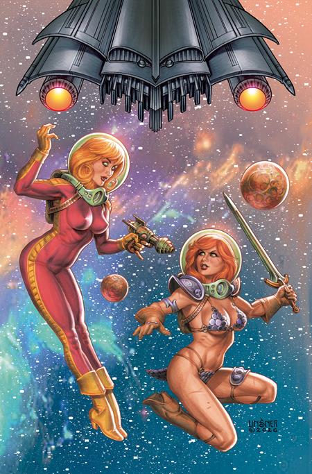 RED SONJA BARBARELLA #1 CVR J JOSEPH MICHAEL LINSNER LTD VIRGIN