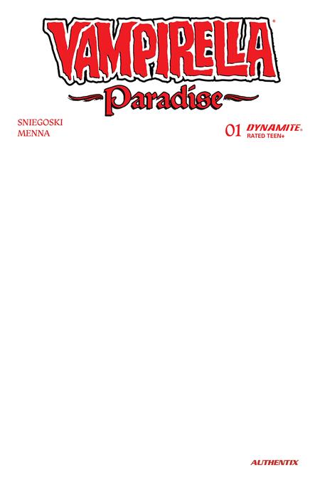 VAMPIRELLA PARADISE #1 CVR G BLANK AUTHENTIX