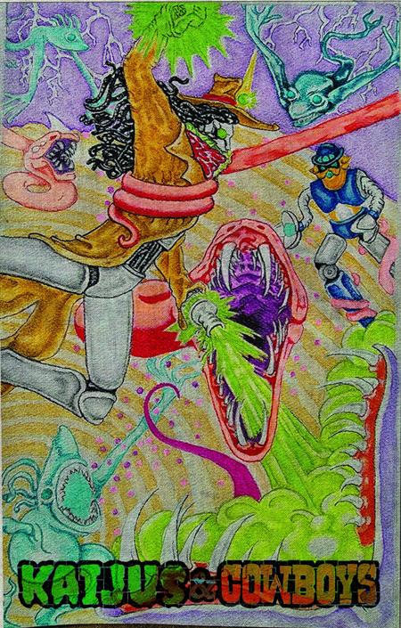 KAIJUS AND COWBOYS #3 (OF 12) CVR C HEATHER EWERS TAPESTRY