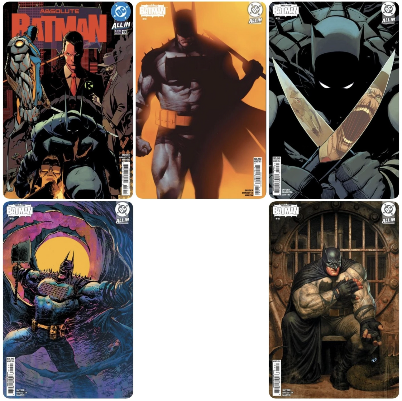 Absolute Batman #19 5 book set – Heavy Mental