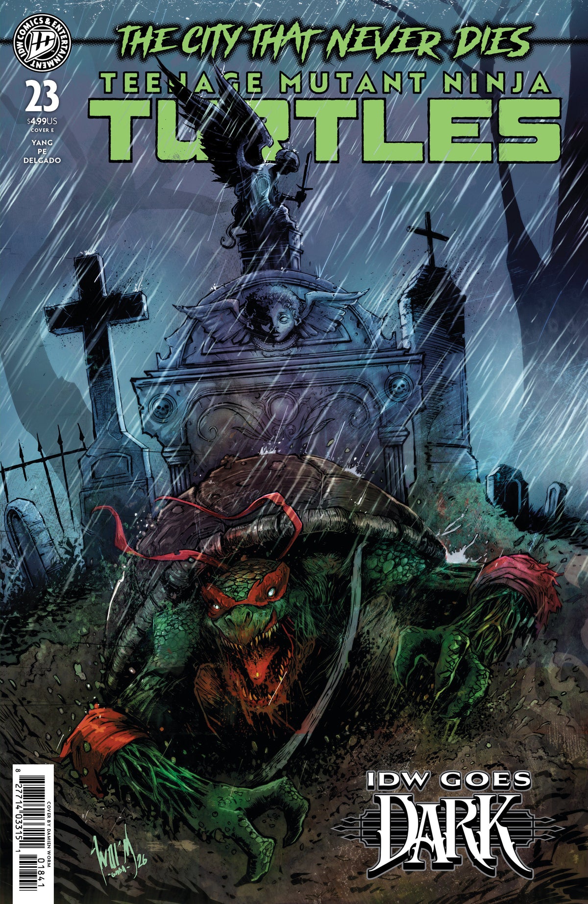 Teenage Mutant Ninja Turtles #23 E (Damien Worm IDW Goes Dark)