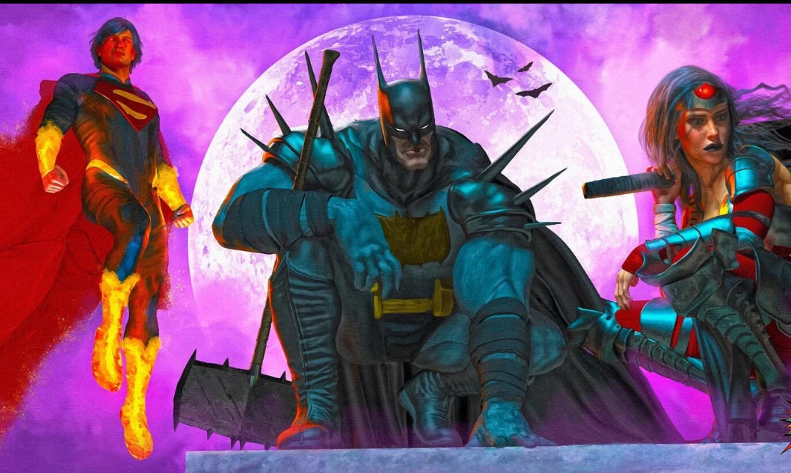 Absolute Superman, Batman, and Wonder Woman connecting set (Cardstock)
