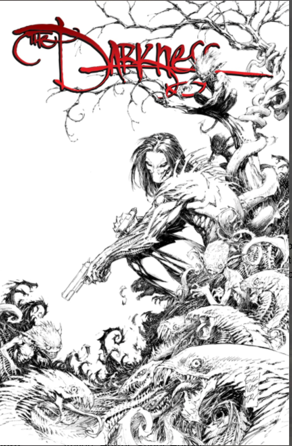 The Darkness: Sourcebook #1 CVR D Marc Silvestri Exclusive B&W