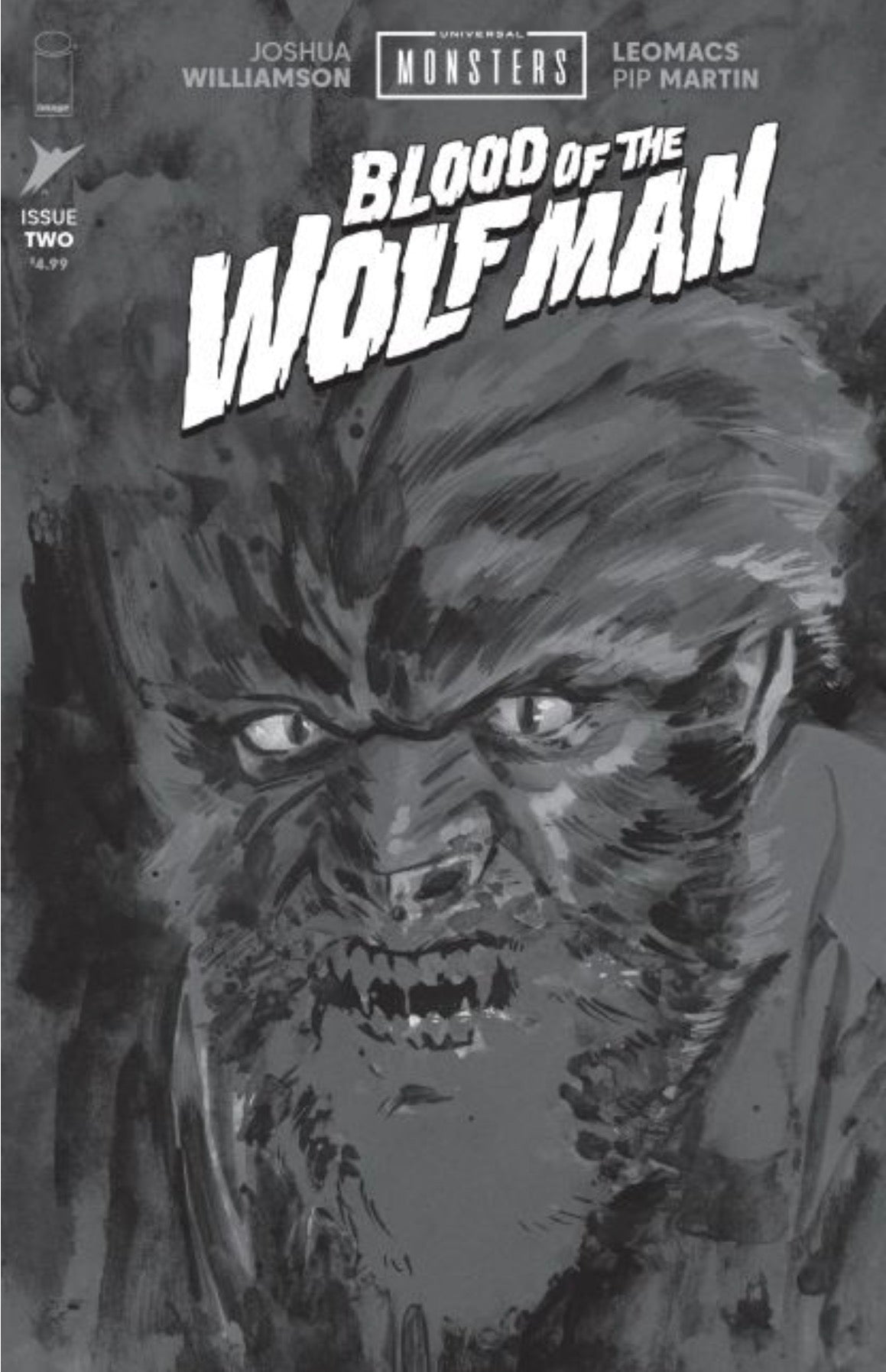 Universal Monsters: Blood of the Wolf Man #2D - Jacob Phillips B&W – 1:25