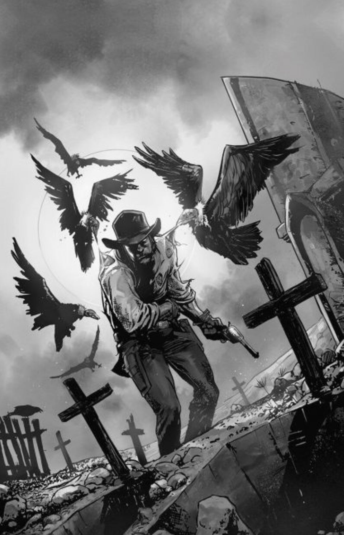 Dead Acre: Black Badge #2 CVR D Nathan Gooden B&W 1:30