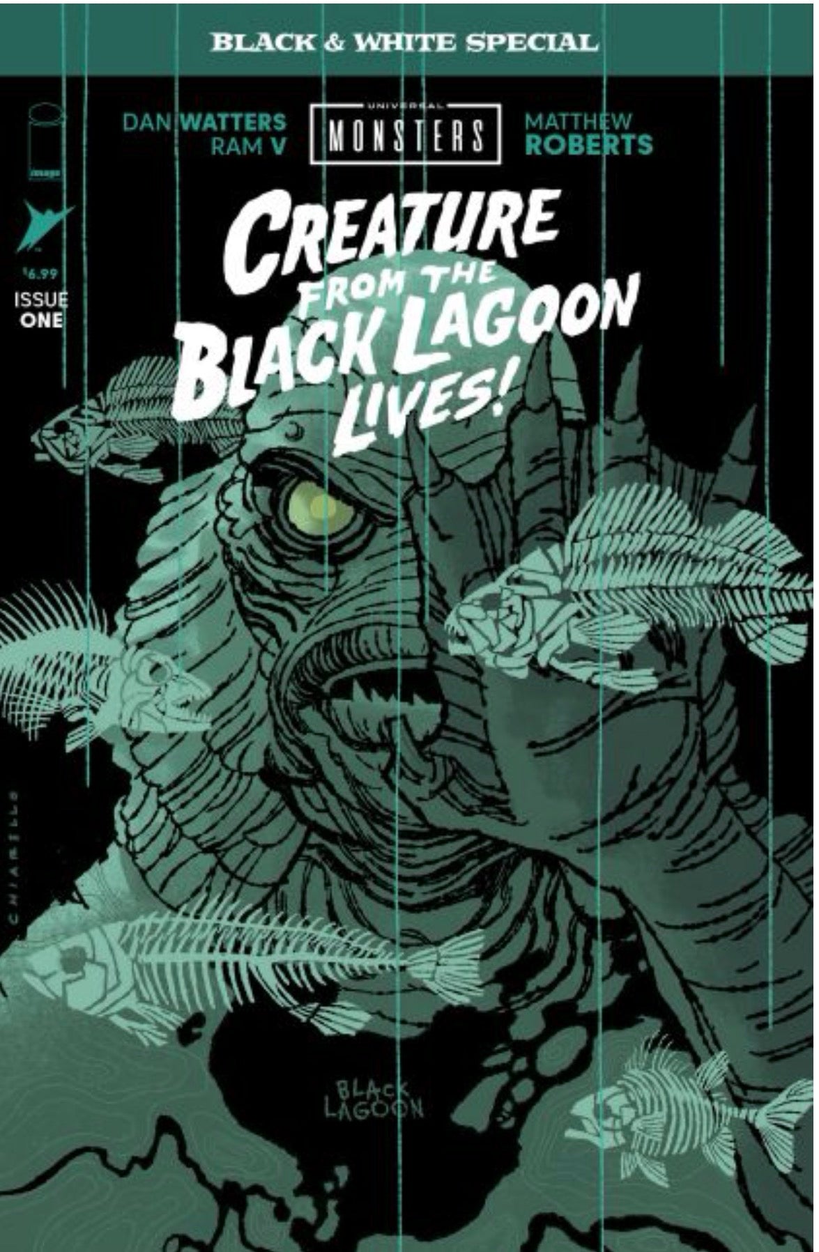 Universal Monsters: Creature from the Black Lagoon Lives! Black & White Special #1 CVR B Mark Chiarello