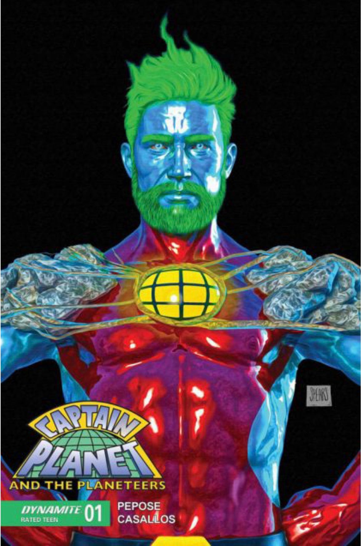 Captain Planet #1 CVR R Mark Spears Black