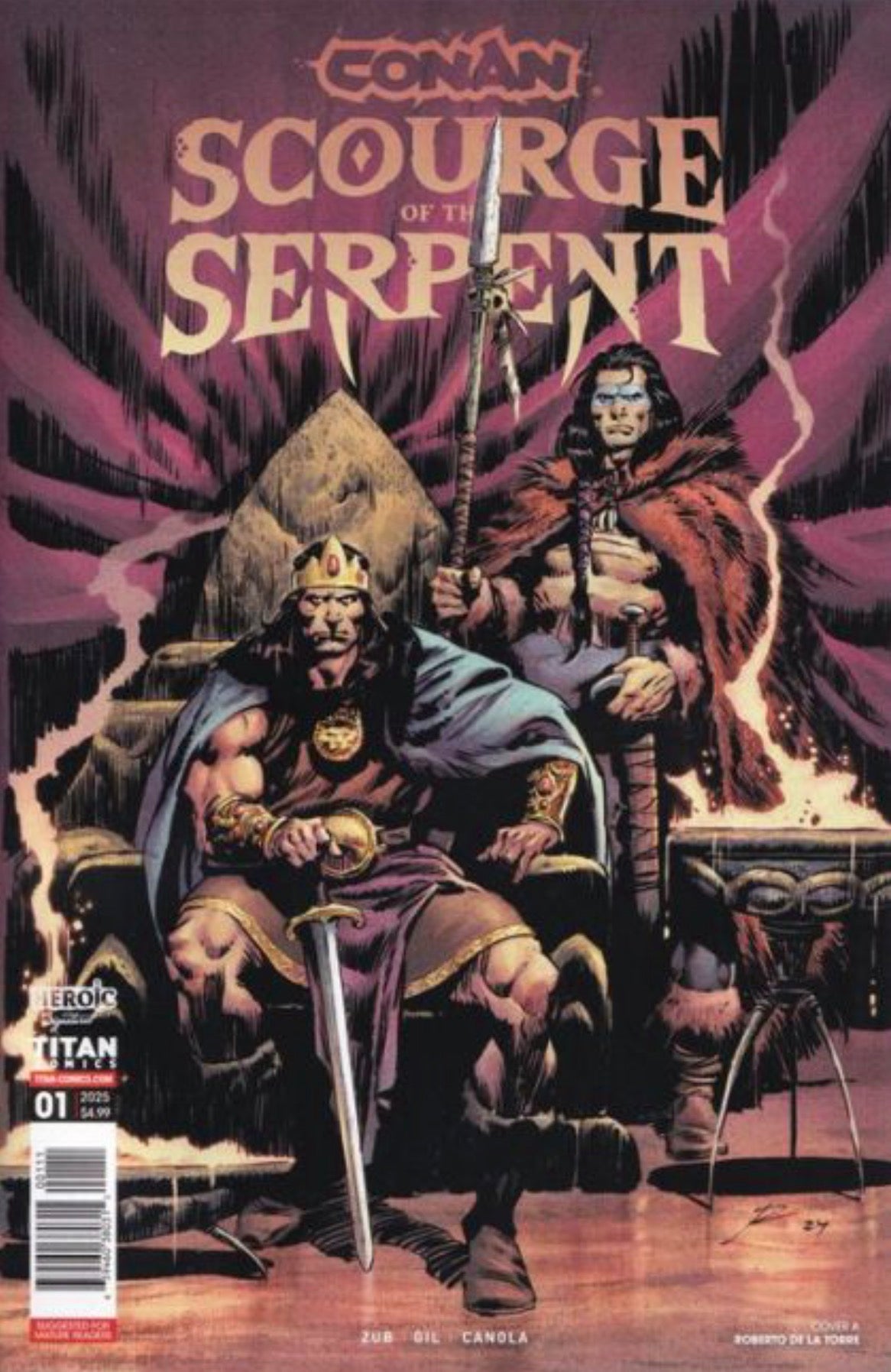 Conan The Barbarian: Scourge Of The Serpent #1 CVR A Roberto De La Torre
