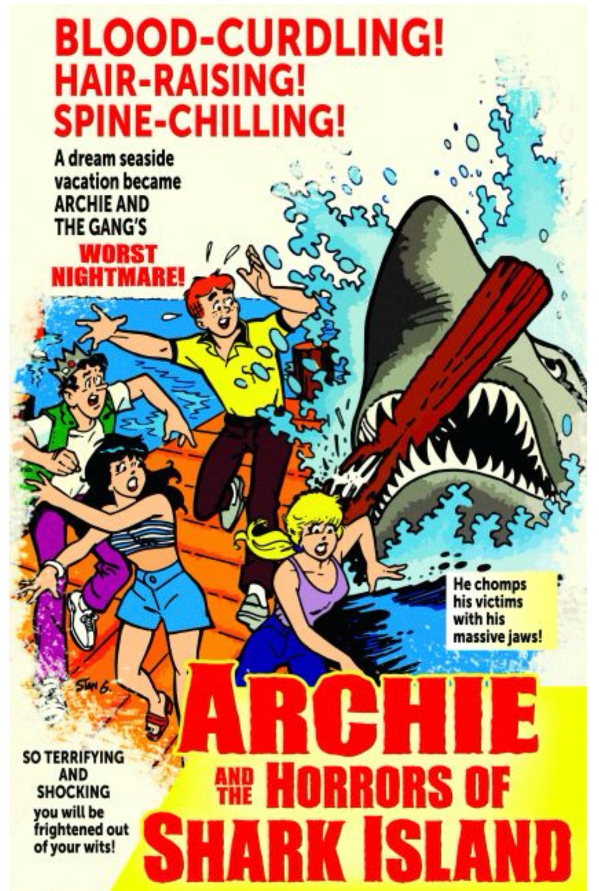 Archie's T.V. Laugh-Out #79 CVR C Stan Goldberg Jaws Parody Movie Poster Facsimile