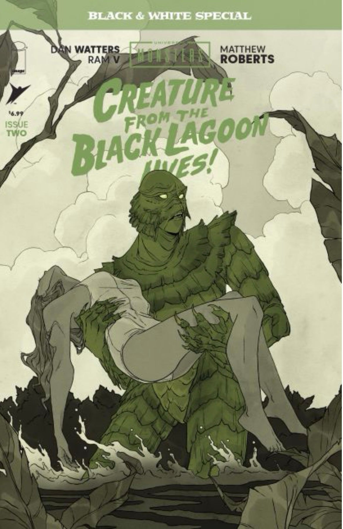 Universal Monsters: Creature from the Black Lagoon Lives! Black & White Special #2 CVR B Abigail Larson