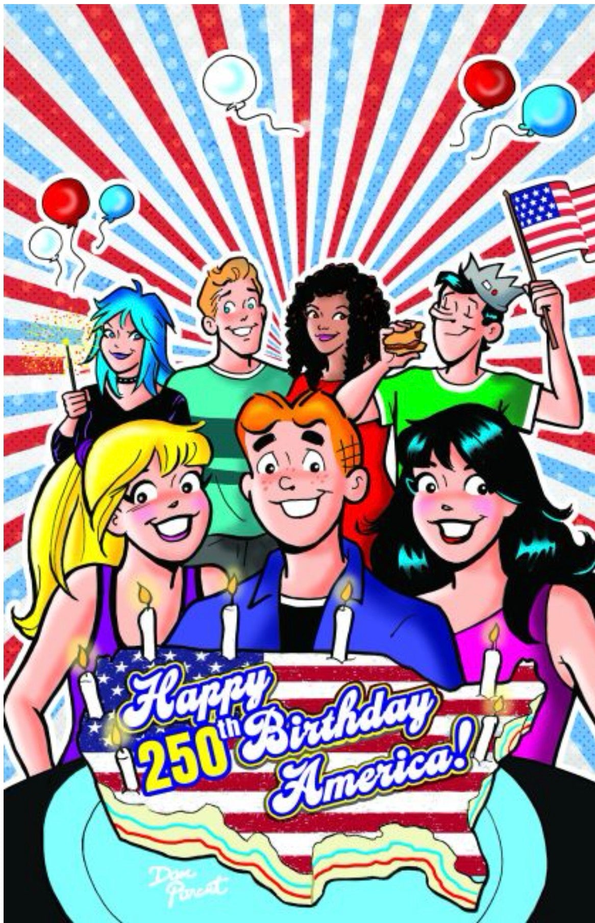 Archie Comics Celebrates America's 250th #1 CVR D Dan Parent Foil