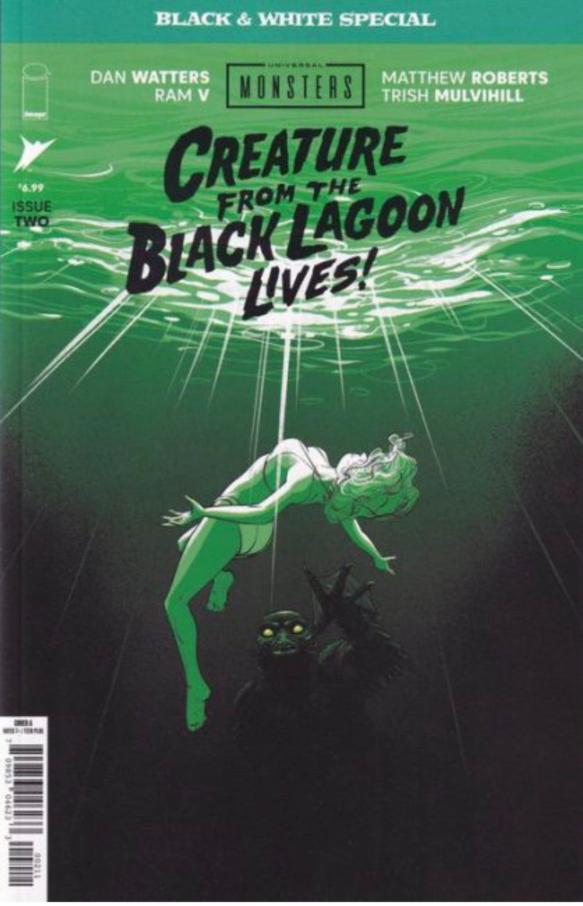 Universal Monsters: Creature from the Black Lagoon Lives! Black & White Special #2 CVR A Matthew Roberts