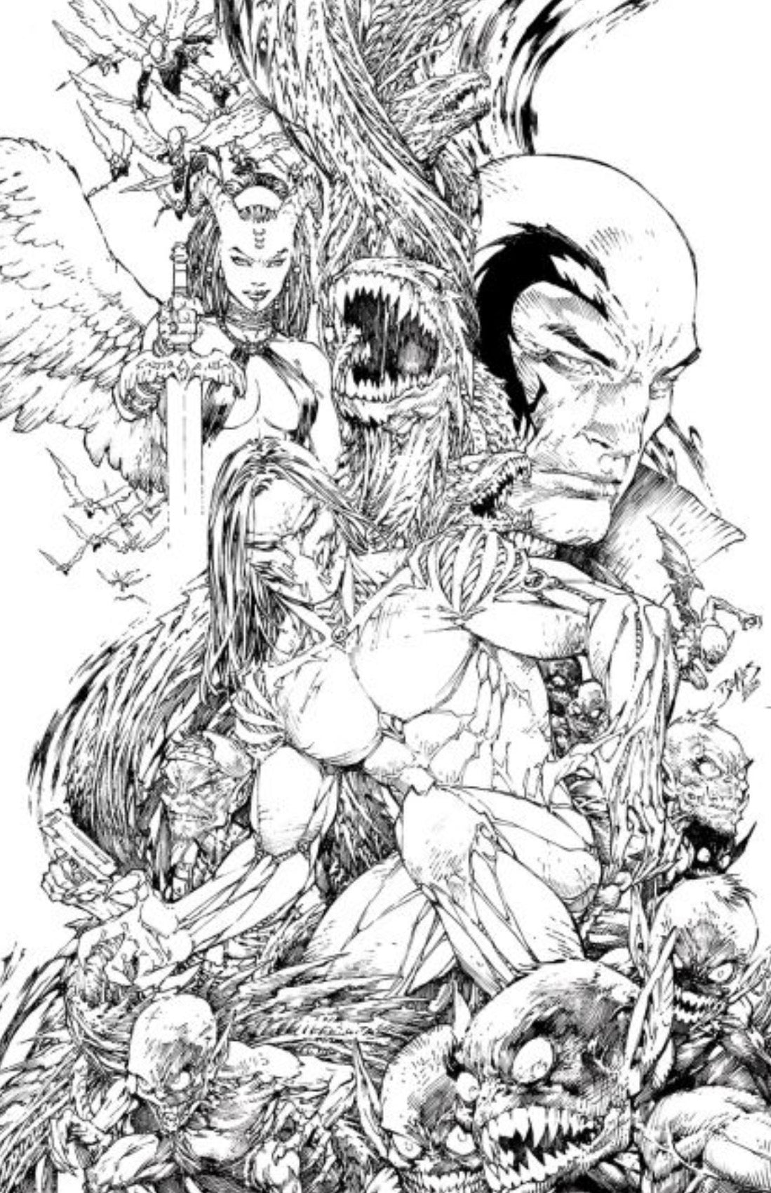 The Darkness #1 CVR H Ed Benes B&W 1:100