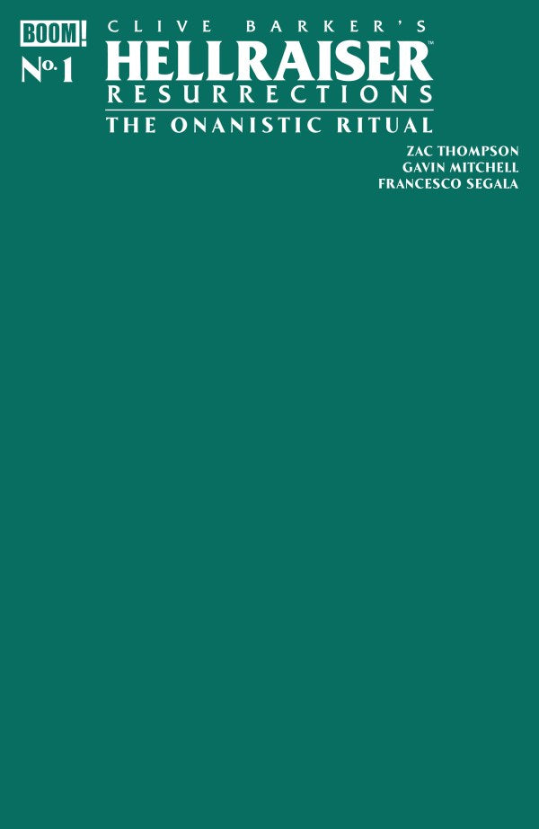 00A. Hellraiser: Resurrections - The Onanistic Ritual #1 C Green Blank Sketch