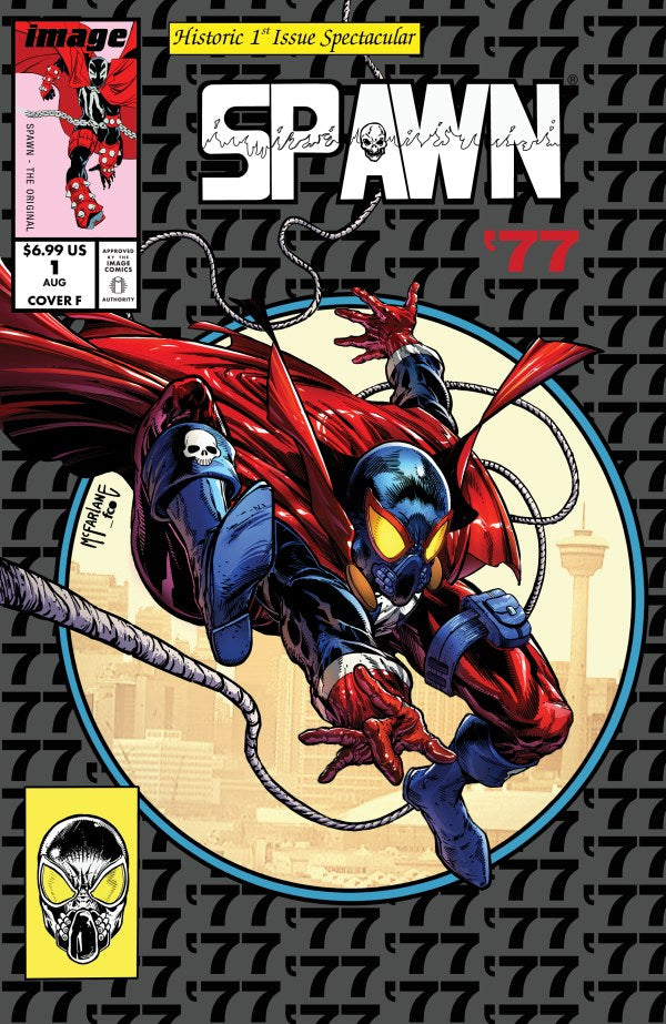 00A. SPAWN 77 #1 (OF 3) CVR F INC 1:25 TODD MCFARLANE RETRO LOGO