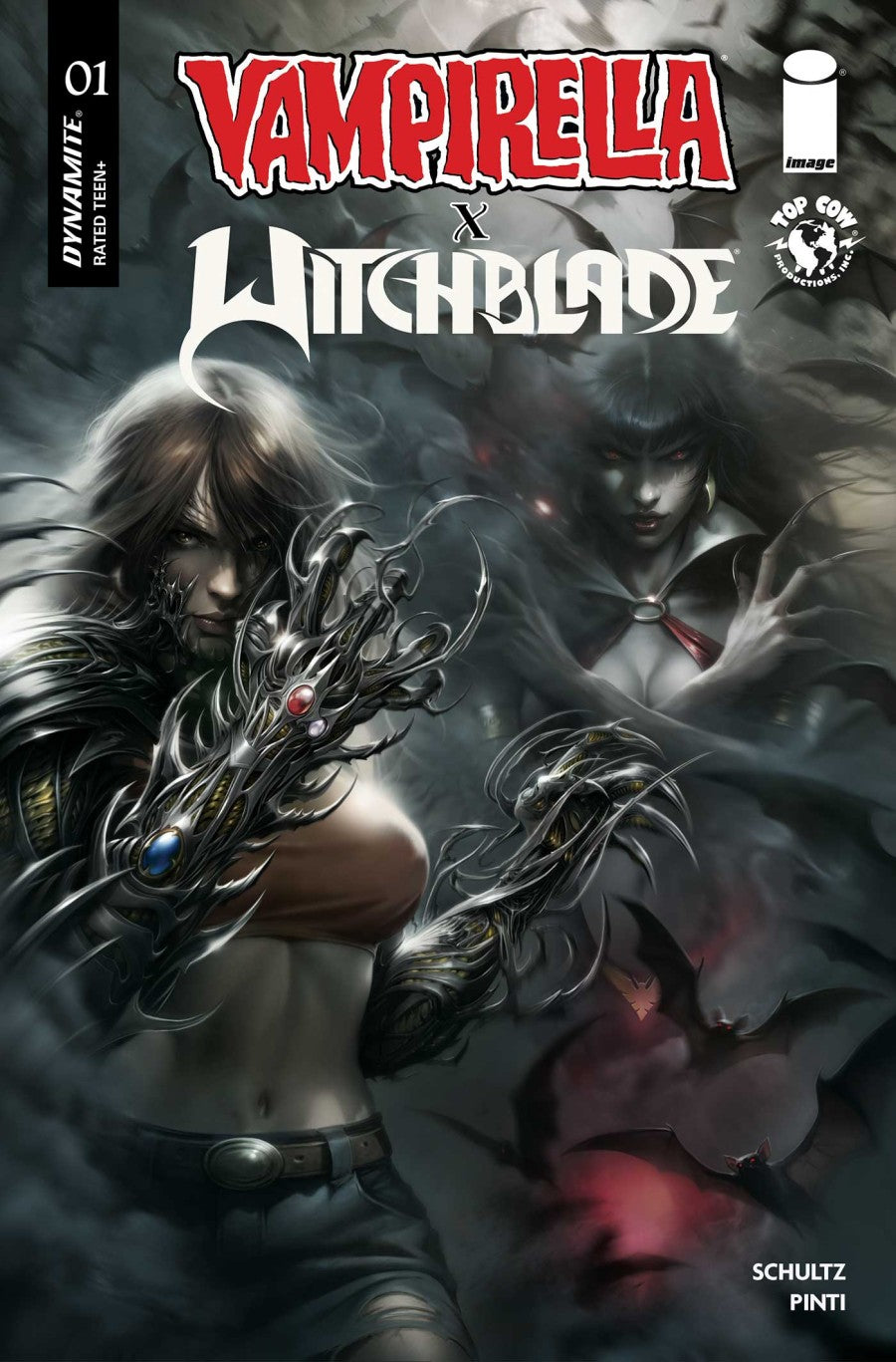 VAMPIRELLA X WITCHBLADE SPECIAL #1 (ONE SHOT) CVR O FRANCESCO MATTINA FOIL