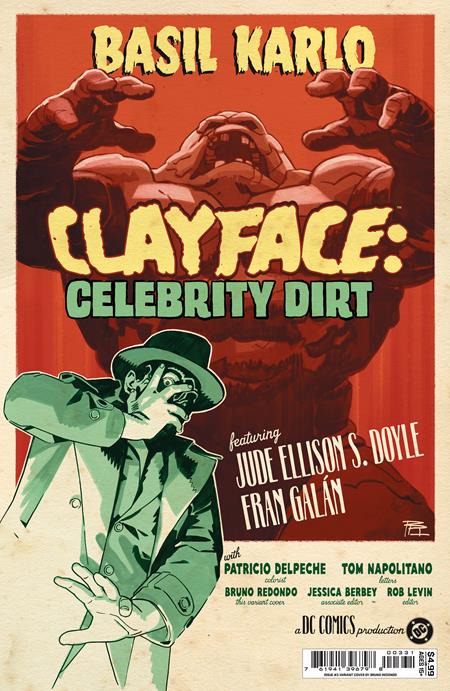 00A. CLAYFACE CELEBRITY DIRT #3 (OF 6) CVR C BRUNO REDONDO CARD STOCK