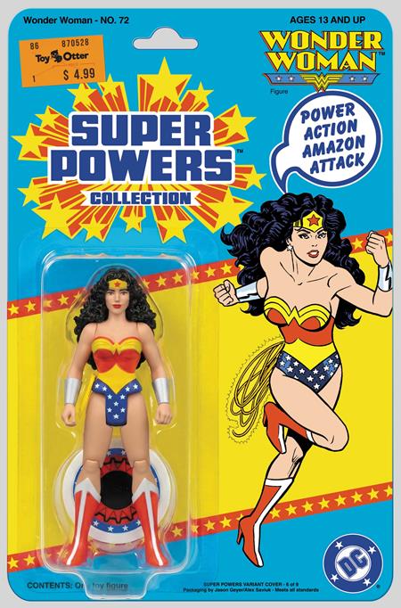 00A. WONDER WOMAN #72 FACSIMILE EDITION CVR B JASON GEYER & ALEX SAVIUK WONDER WOMAN SUPER POWERS CARD STOCK