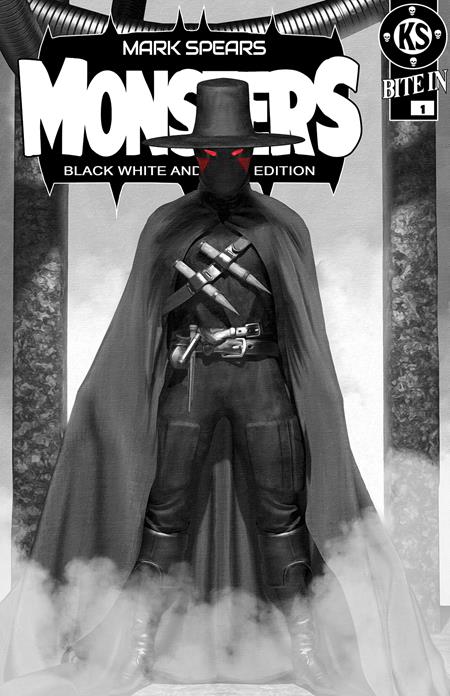 MARK SPEARS MONSTERS #1 7TH PTG BLACK WHITE & DEAD EDITION CVR D MARK SPEARS ABSOLUTE BATMAN #1 HOMAGE