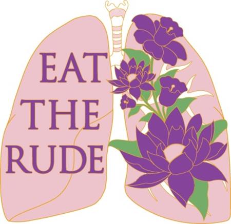 HANNIBAL EAT THE RUDE LUNGS ENAMEL PIN BADGE