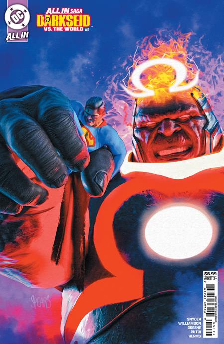 DC ALL IN SAGA DARKSEID VS THE WORLD #1 (ONE SHOT) CVR B MARK SPEARS CARD STOCK