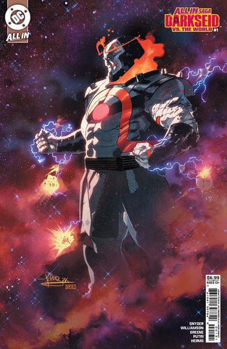 DC ALL IN SAGA DARKSEID VS THE WORLD #1 (ONE SHOT) CVR C JAVI FERNANDEZ CARD STOCK