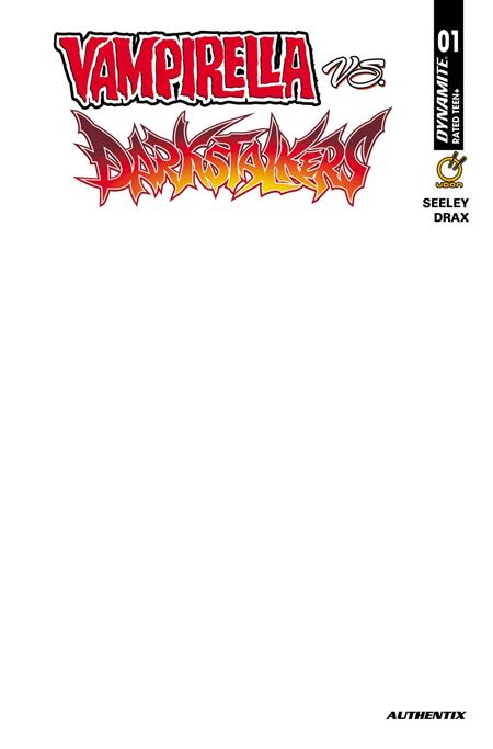 VAMPIRELLA VS DARKSTALKERS SPECIAL #1 (ONE SHOT) CVR F BLANK AUTHENTIX