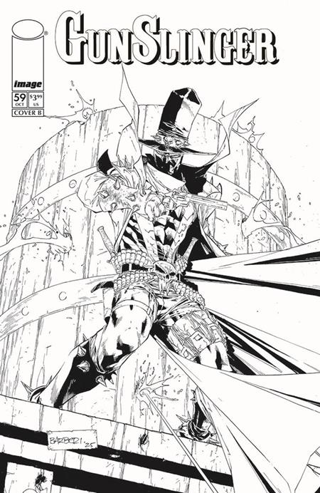 GUNSLINGER SPAWN #59 CVR B CARLO BARBERI B&W