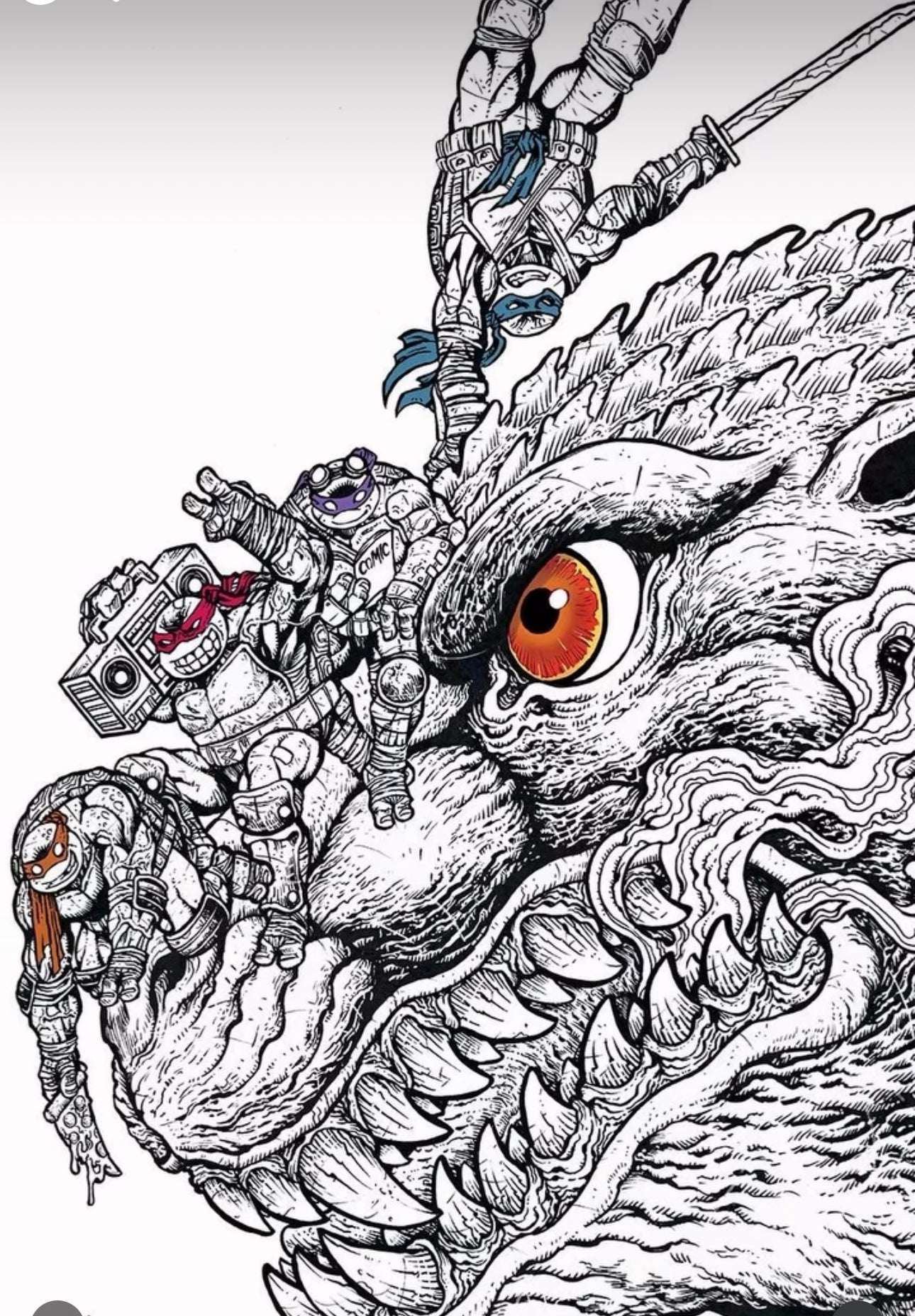 TMNT/Godzilla #1 secret drop