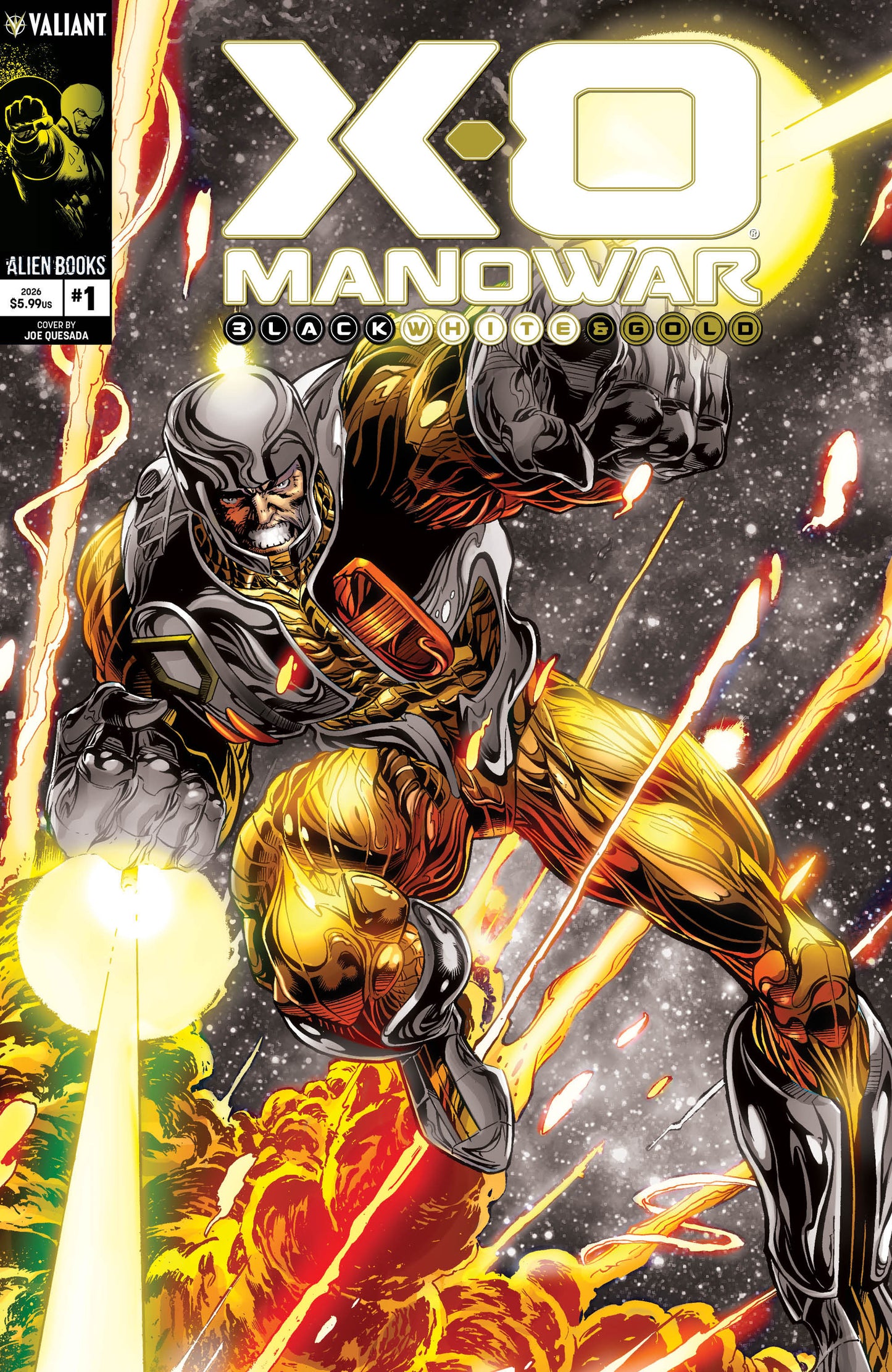 X-O Manowar: Black, White & Gold #1 B (Quesada Black, White & Gold)