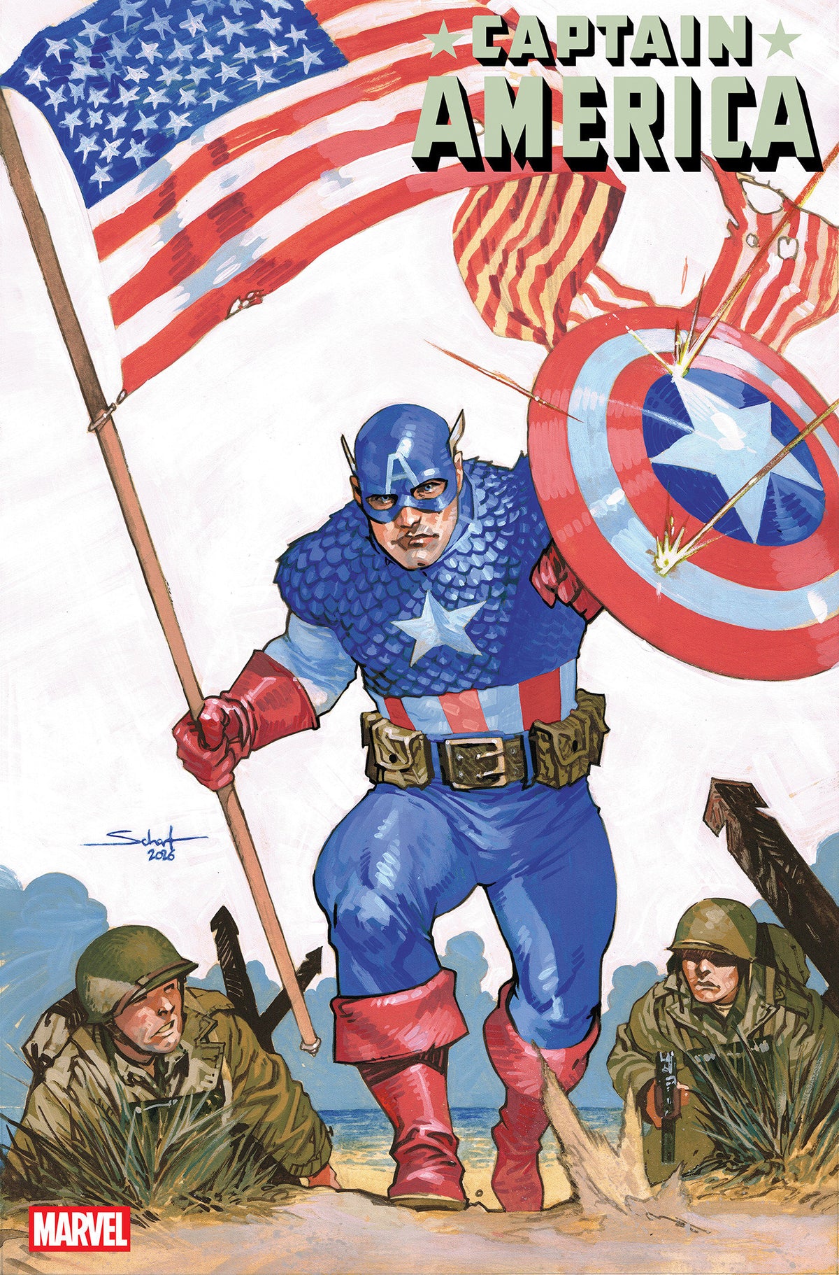 CAPTAIN AMERICA #16 CVR C JONAS SCHARF ART STYLE