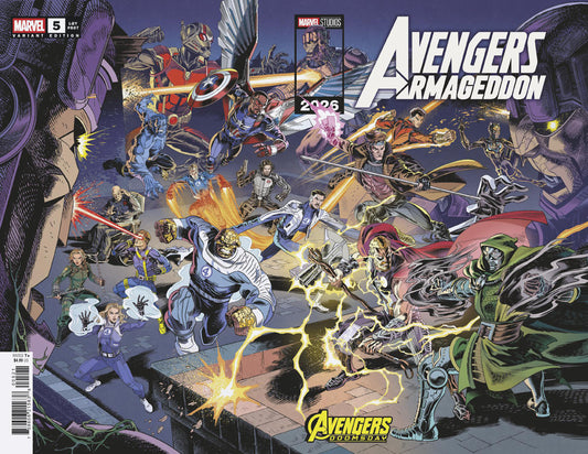 AVENGERS: ARMAGEDDON #5 CVR B LEONEL CASTELLANI MARVEL STUDIOS AVENGERS: DOOMSDAY WRAPAROUND
