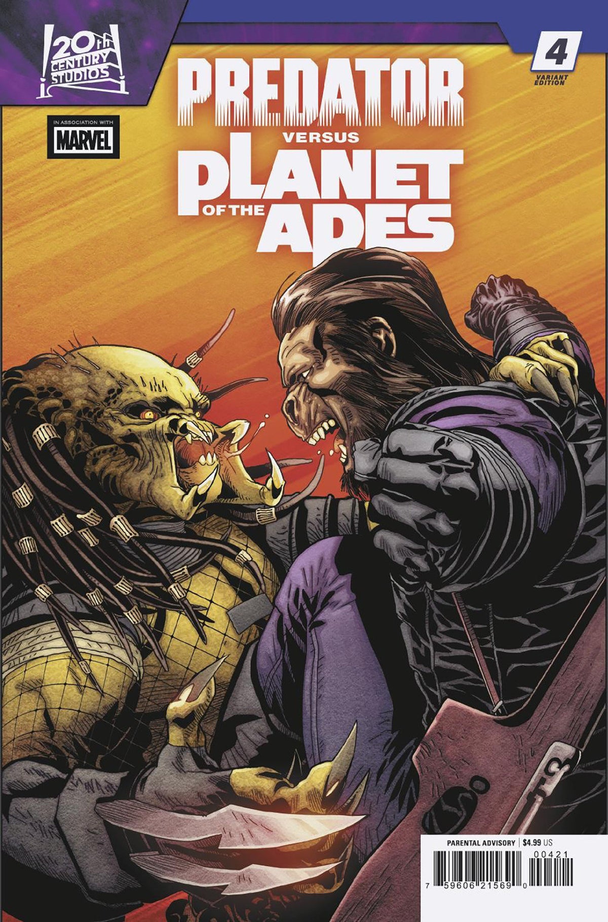 PREDATOR VS. THE PLANET OF THE APES #4 CVR B SALVADOR LARROCA