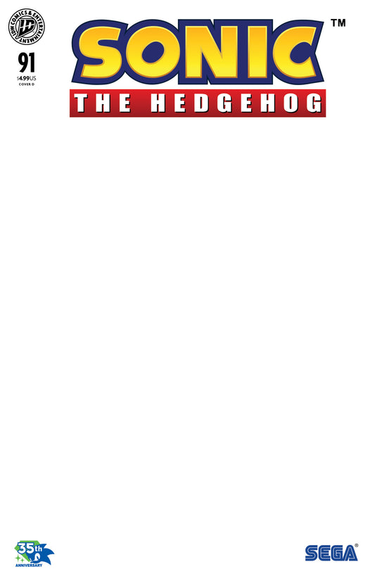 SONIC THE HEDGEHOG #91 CVR D SKETCH