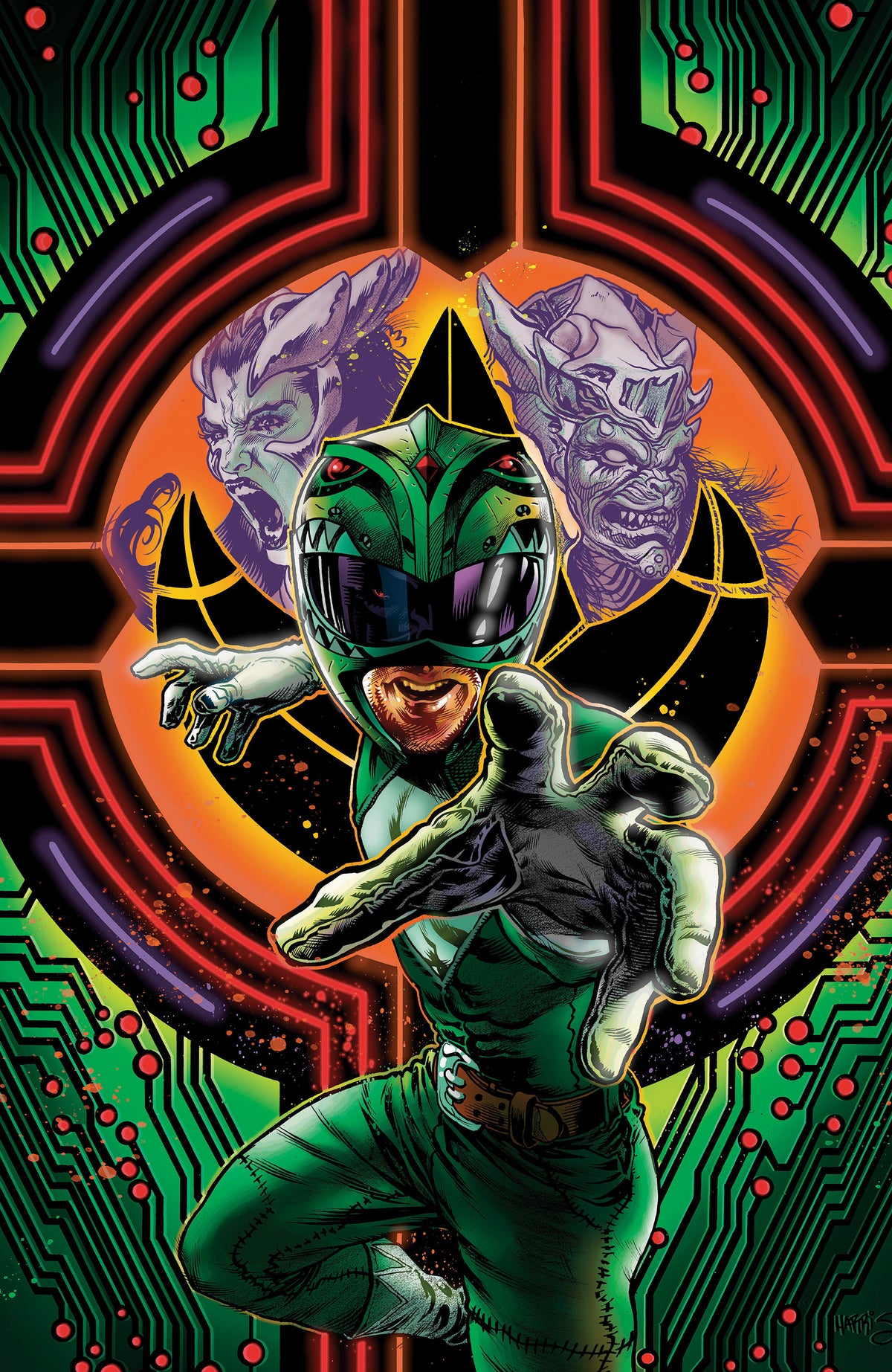 Power Rangers Green #3 D Foil (Full Art, Foil, Harris)