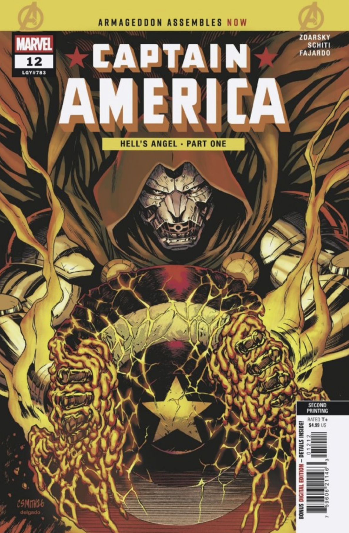 CAPTAIN AMERICA #12 CORY SMITH 2ND PRINTING VARIANT [ARM]