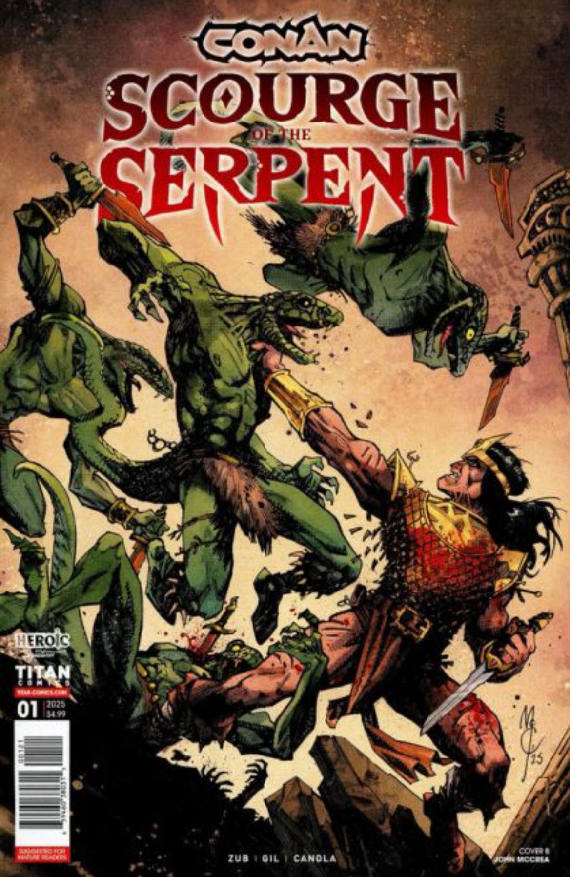 Conan The Barbarian: Scourge Of The Serpent #1 CVR B John McCrea