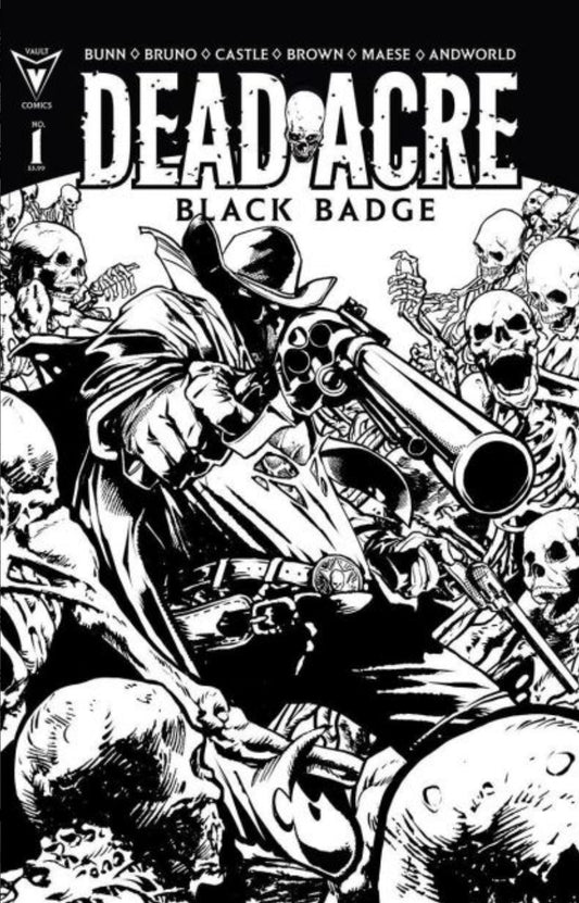 Dead Acre: Black Badge #1 CVR E Nathan Gooden B&W 1:40