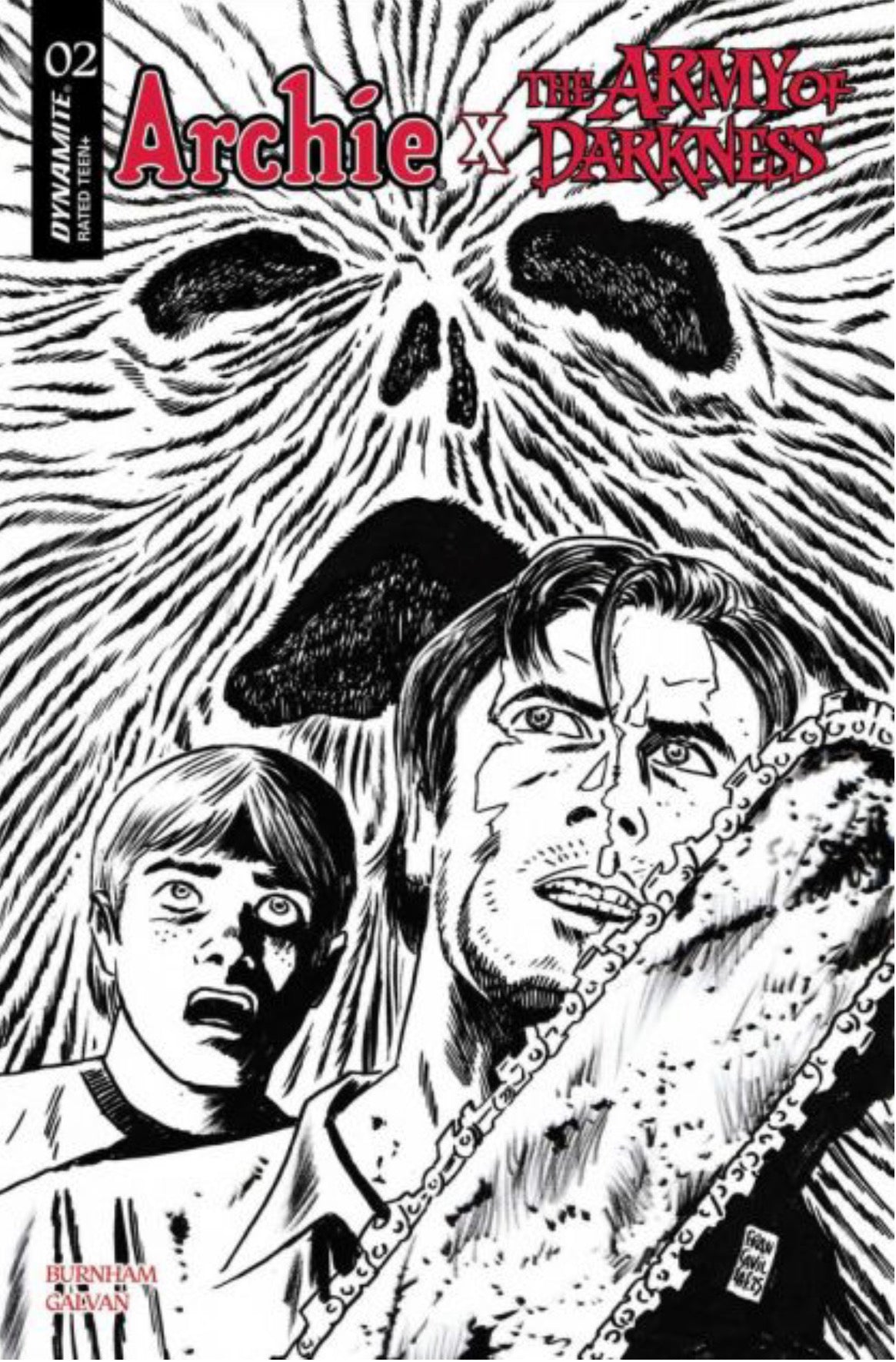 Archie x The Army of Darkness #2 CVR M Francesco Francavilla B&W