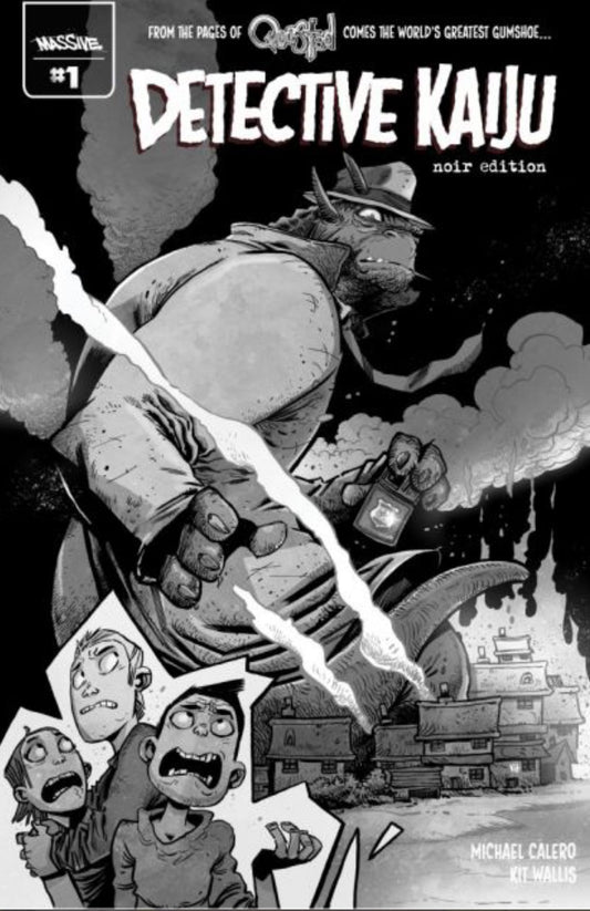 Detective Kaiju #1 CVR G Kit Wallis Exclusive Noir (Ltd. 1954)