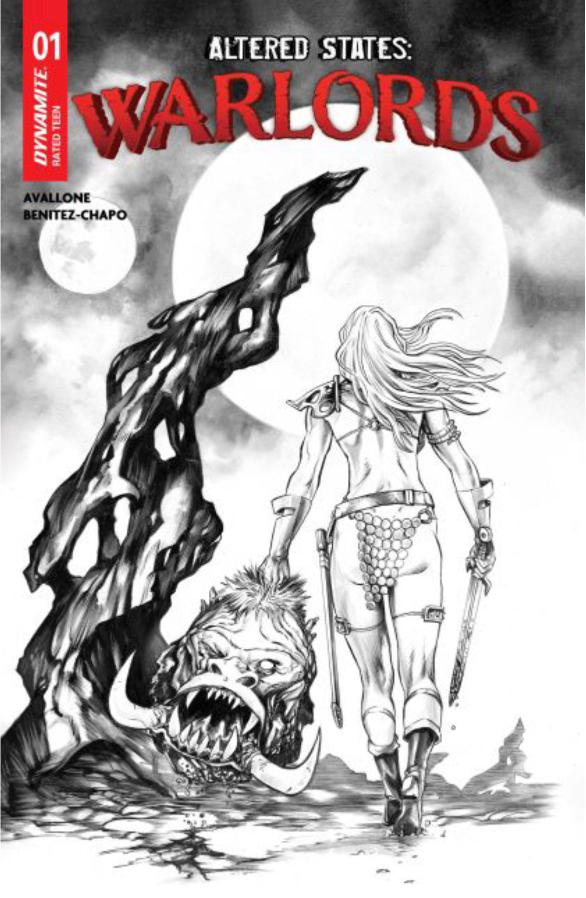 Altered States: Warlords #1 CVR J Mike Rooth B&W 1:10