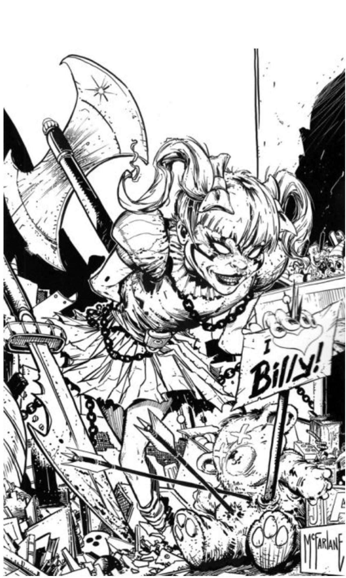 The Curse of Sherlee Johnson #1 CVR C Todd McFarlane B&W