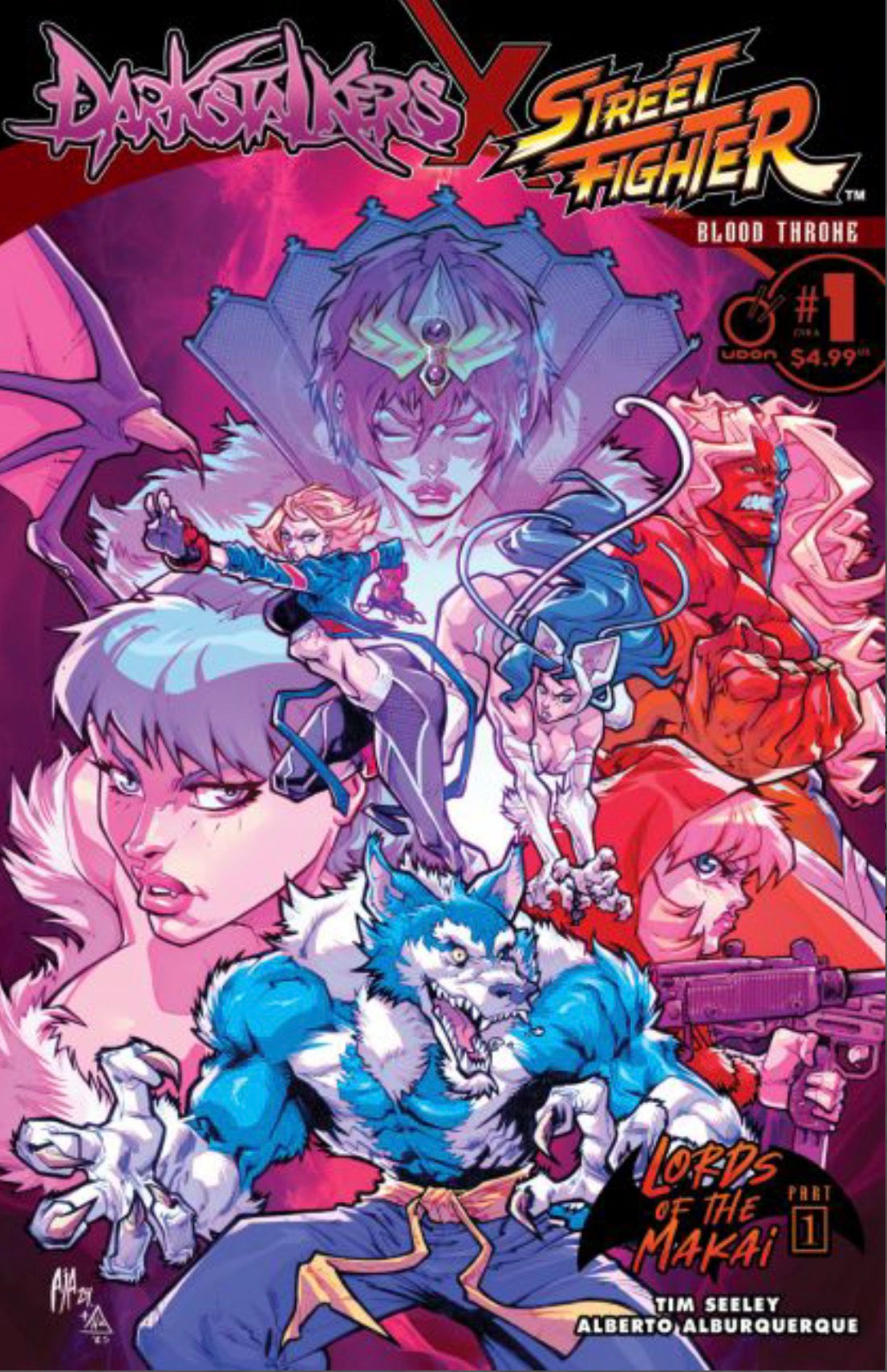 Darkstalkers X Street Fighter: Blood Throne #1 CVR A Alberto Alburquerque