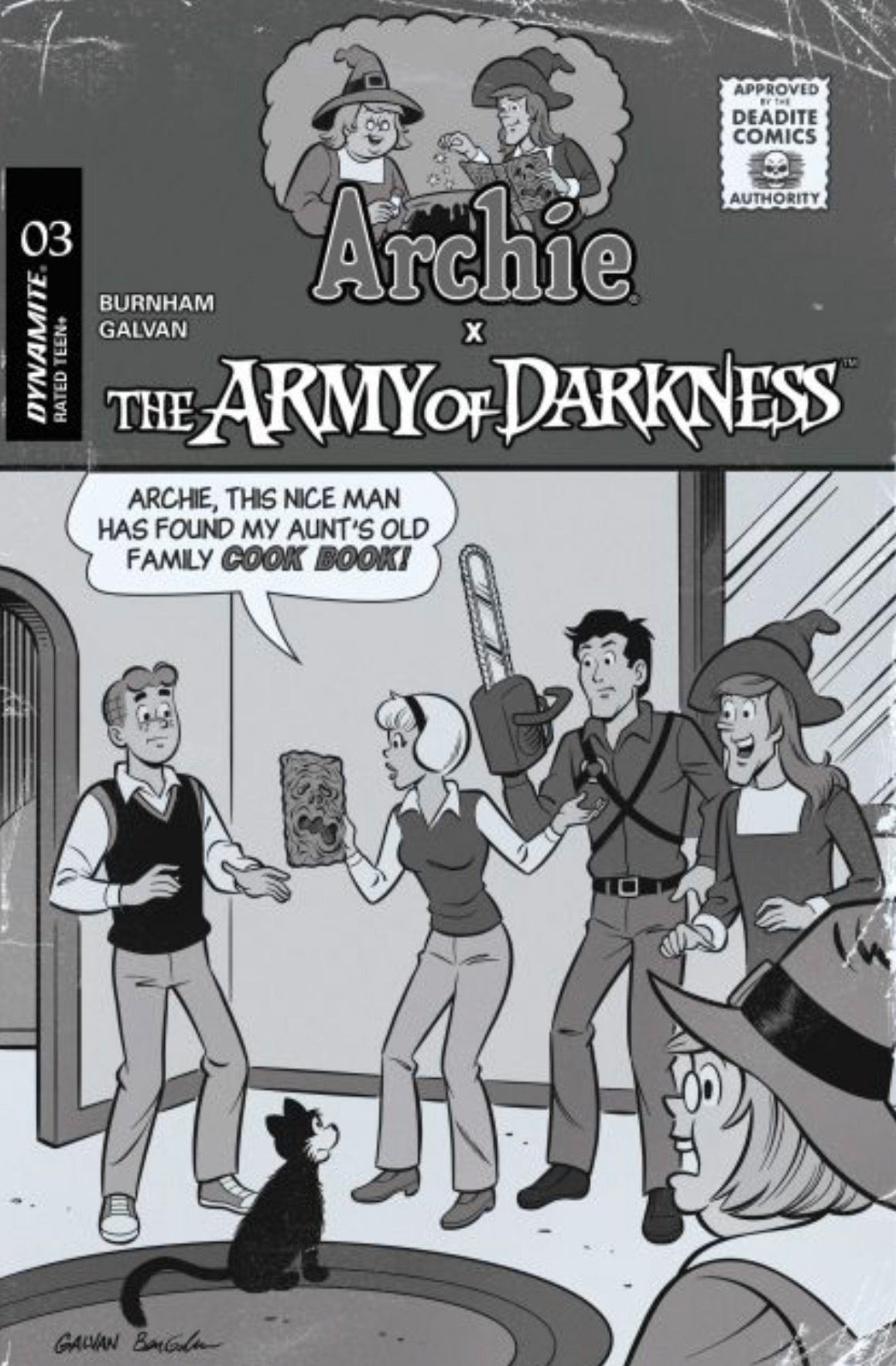 Archie x The Army of Darkness #3 CVR G Bill Galvan B&W 1:10