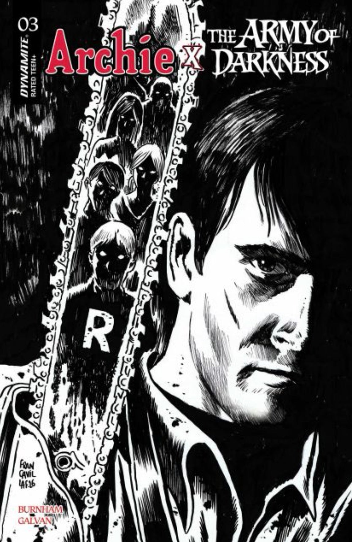 Archie x The Army of Darkness #3 CVR M Francesco Francavilla B&W
