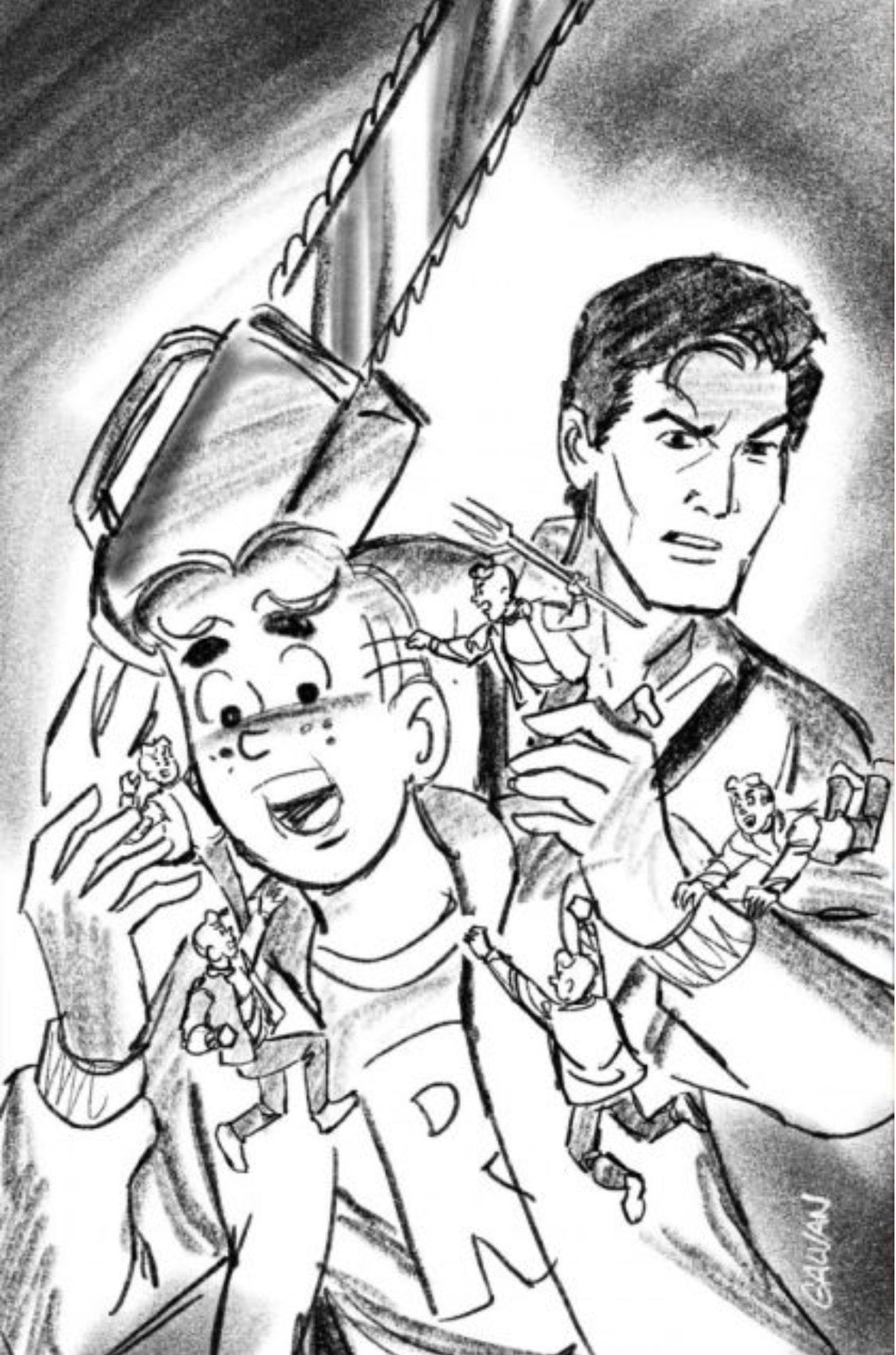 Archie x The Army of Darkness #2 CVR I Bill Galvan Pencils Virgin Sketch 1:15