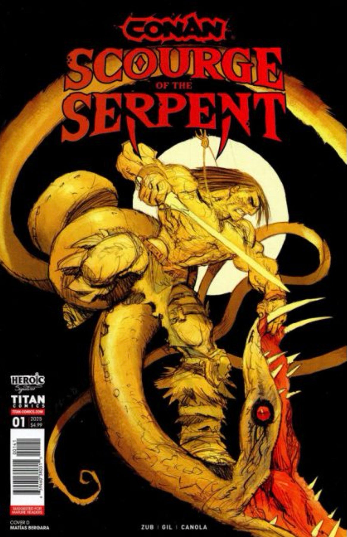 Conan The Barbarian: Scourge Of The Serpent #1 CVR D Matias Bergara